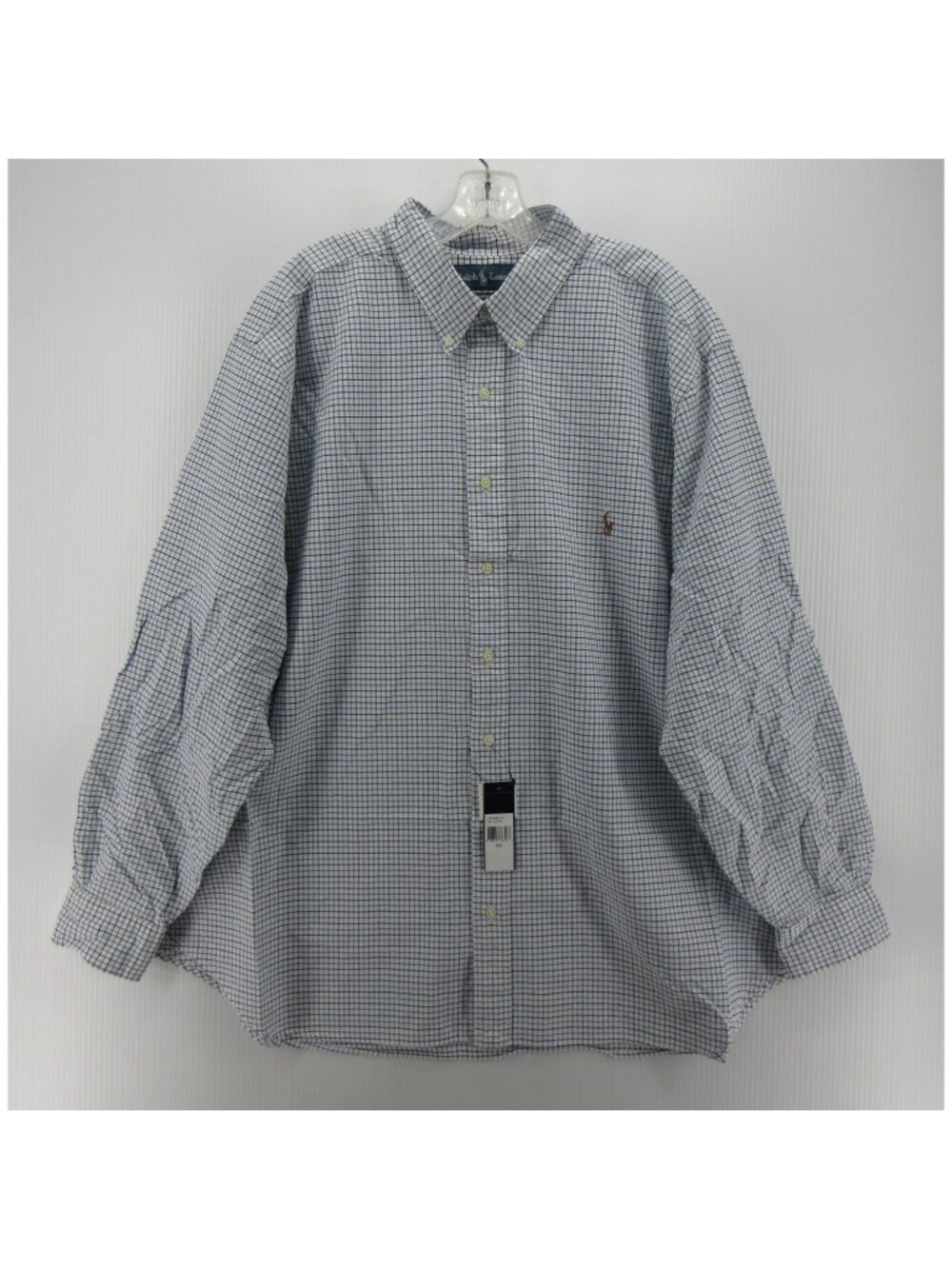 Ralph Lauren Shirt 2XB Big Tattersall Check Classic Fit Flesh Pony